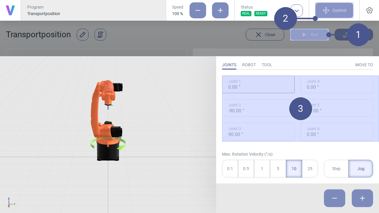 Check transport position