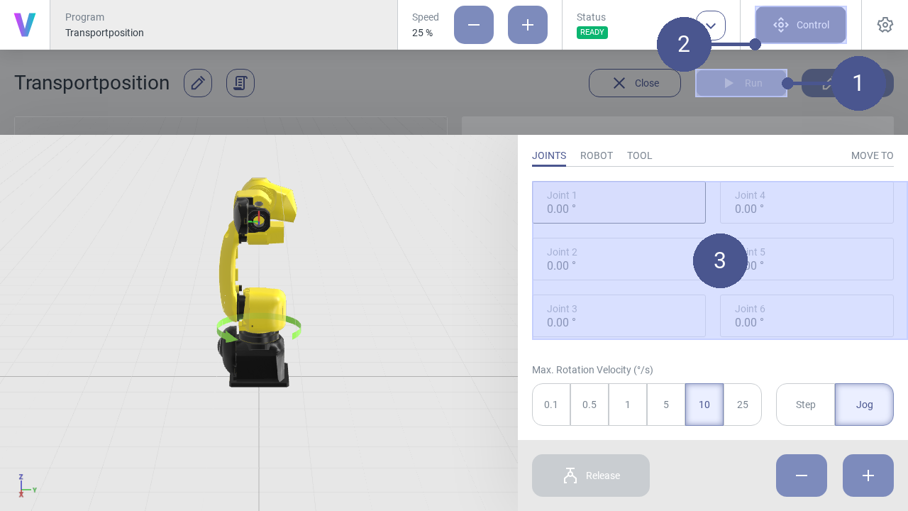 Check transport position