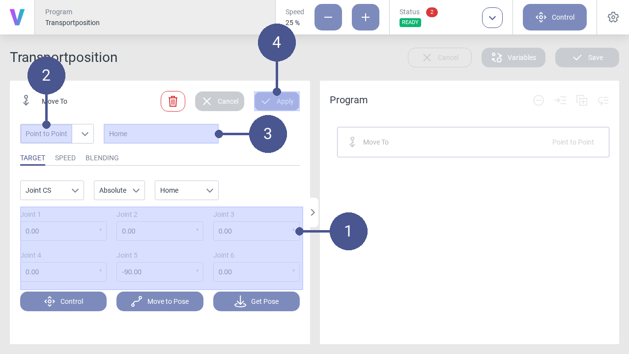 Move-To command: **Home position**