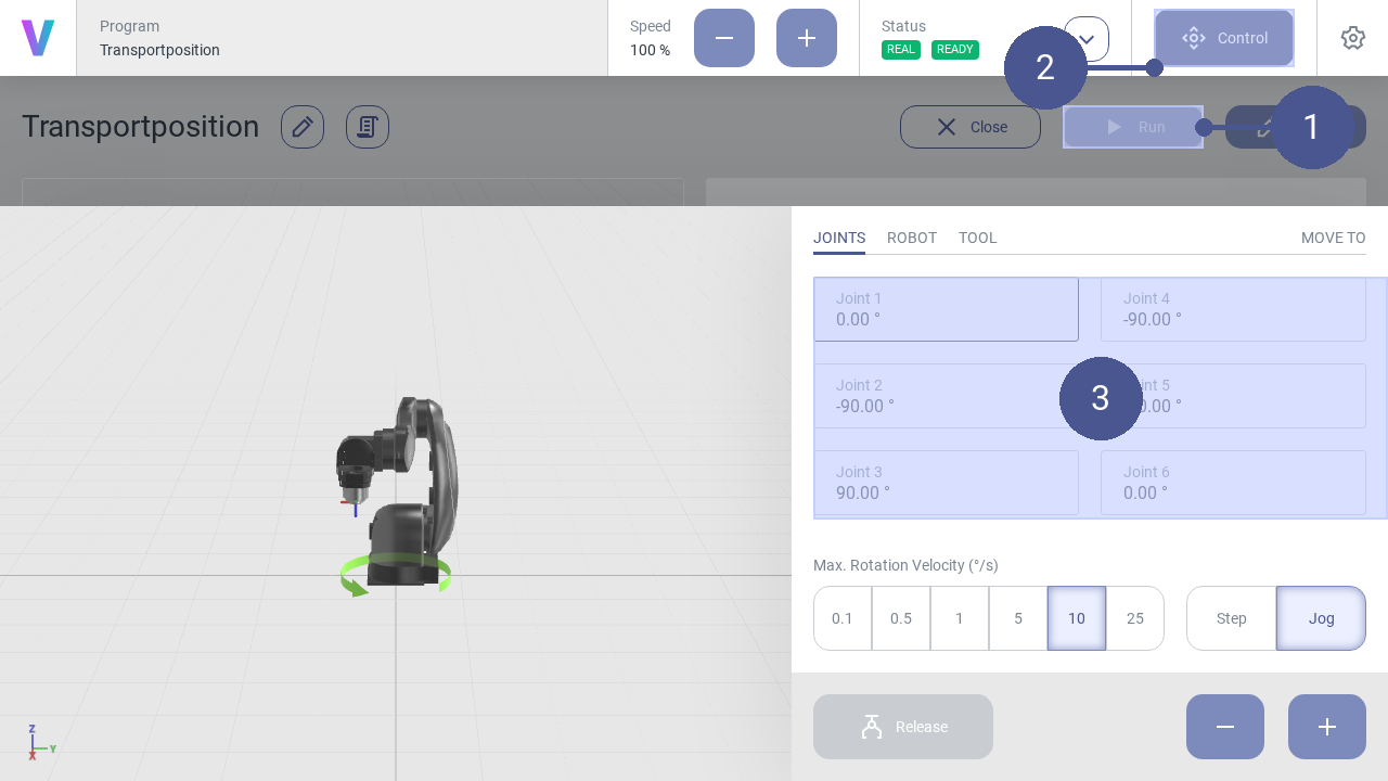 Check transport position
