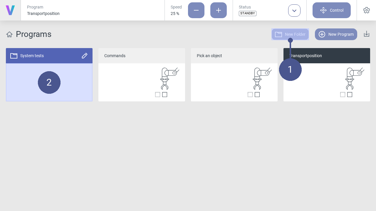 Manage folders