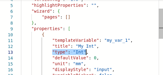 Setting the type of a template variable